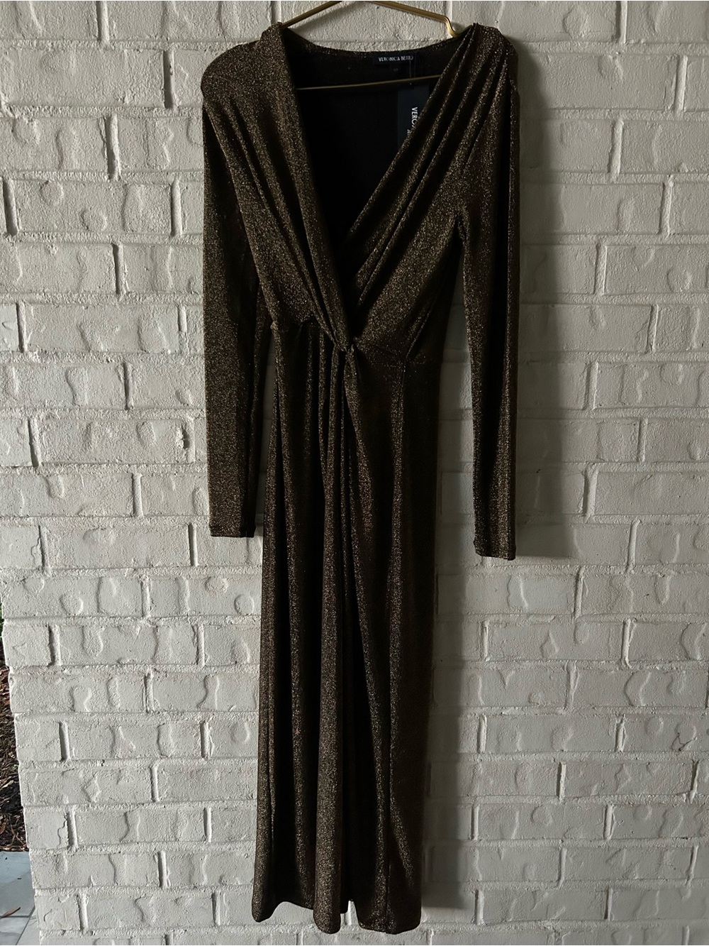 Veronica beard Neomie Metallic Midi Dress - Picture 3 of 5